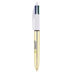 Canetas  de plástico personalizadas em cores metálicas tinta 4 cores BIC® Shine cor dourado