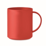 Caneca para personalizar em material PP cor vermelho