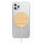 Carregador magnético personalizável em bambu cor madeira sétima vista
