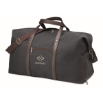 Malas de viagem personalizadas em canvas elegante Journey cor preto vista principal