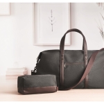 Malas de viagem personalizadas em canvas elegante Journey cor preto vista conjunto