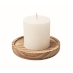 Porta-velas personalizado com vela aromática de baunilha Wooden cor madeira