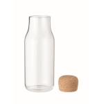 Garrafas personalizadas de vidro com tampa de cortiça 600ml Crystal Cork cor transparente terceira vista