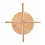 Suporte de bambu com 6 canecas para oferecer cor madeira sexta vista