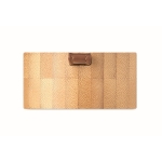 Elegante caixa para joias em bambu com logo cor madeira sexta vista