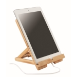 Suporte para tablet em bambu personalizável cor madeira segunda vista