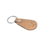 Porta-chaves gravado de cortiça, oval, para publicidade Cork Oval cor natural