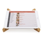 Suporte de bambu para portátil e tablet em bolsa individual Bamboo cor madeira sexta vista