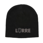 Gorro ecológico personalizável para oferecer cor preto vista com logo