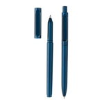 Conjunto de canetas para brindes corporativos cor azul terceira vista
