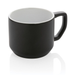 Caneca promocional de cerâmica de design moderno de 350ml Modern cor preto