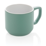 Caneca promocional de cerâmica de design moderno de 350ml Modern cor verde