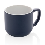 Caneca promocional de cerâmica de design moderno de 350ml Modern cor azul-marinho