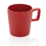 Caneca de cerâmica com interior brilhante e exterior mate 300ml Largo cor vermelho