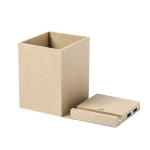 Porta-lápis com suporte para telemóvel e carregador Cardboard cor castanho-claro terceira vista