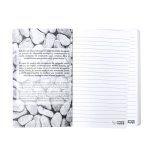 Caderno flexível com papel de pedra, folhas A5 pautadas Stone Resistant cor branco quinta vista