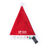 Gorro de Pai Natal para colorir com lápis de cera para crianças Color vista principal