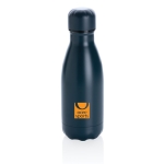 Garrafa térmica de aço muito pequena 260ml Lifestyle Premium Mini cor azul-escuro vista com logo