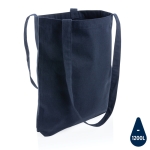 Sacos com logo reciclados e asas compridas 330 g/m2 Waterless Strong cor azul