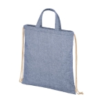 Saco tipo mochila com cordão de 210 g/m2 cor azul