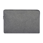 Bolsa acolchoada para portátil com logotipo cor cinzento-escuro segunda vista frontal
