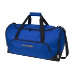 Mala de viagem personalizada de plástico reciclado colorida Sport cor azul real vista impressão transfer