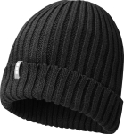 Gorro de algodão orgânico com borda dobrada Elevate Ives cor preto