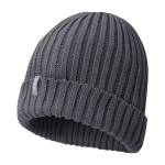 Gorro de algodão orgânico com borda dobrada Elevate Ives cor cinzento-escuro