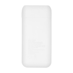 Power bank de 10.000mAh de alta densidade cor branco segunda vista traseira