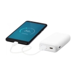 Power bank de 10.000mAh de alta densidade cor branco terceira vista