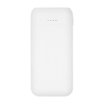 Power bank de 10.000mAh de alta densidade cor branco segunda vista frontal