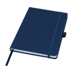 Caderno reciclado corporativo com logotipo cor azul-marinho