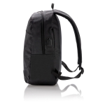 Mochila para portátil de 15'' com porta USB para powerbank Oslo cor preto terceira vista