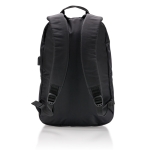 Mochila para portátil de 15'' com porta USB para powerbank Oslo cor preto quarta vista