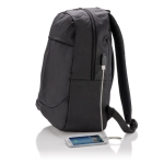 Mochila para portátil de 15'' com porta USB para powerbank Oslo cor preto quinta vista