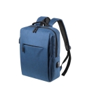 Mochila executiva quadrada para portátil de 15'' com USB Activewear cor azul primeira vista