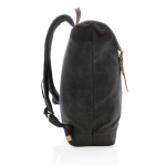 Mochila de alta qualidade de lona para portátil de 15,6'' Casual cor preto quarta vista