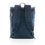 Mochila de alta qualidade de lona para portátil de 15,6'' Casual cor azul terceira vista