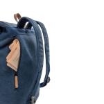 Mochila de alta qualidade de lona para portátil de 15,6'' Casual cor azul sexta vista