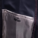 Mochila personalizável com bolso anti-roubo cor vermelho terceira vista