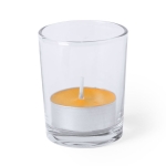 Vela com diferentes aromas com porta-velas em forma de copo Balm cor cor-de-laranja primeira vista