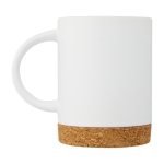 Caneca de cerâmica com base de cortiça 425 ml Contempo Cork cor branco