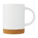 Caneca de cerâmica com base de cortiça 425 ml Contempo Cork cor branco