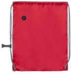 Mochila de cordão ajustável com entrada para auriculares Adjust cor vermelho