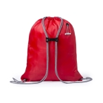 Mochila de cordão ajustável com entrada para auriculares Adjust cor vermelho segunda vista