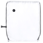 Mochila de cordão ajustável com entrada para auriculares Adjust cor branco