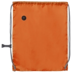 Mochila de cordão ajustável com entrada para auriculares Adjust cor cor-de-laranja