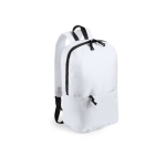 Mochilas serigrafadas de poliéster resistente Leisure cor branco primeira vista