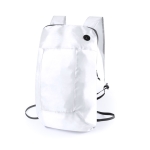 Mochila dobrável personalizada de poliéster 210D Light cor branco primeira vista