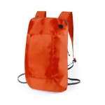 Mochila dobrável personalizada de poliéster 210D Light cor cor-de-laranja primeira vista